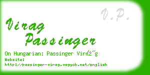 virag passinger business card